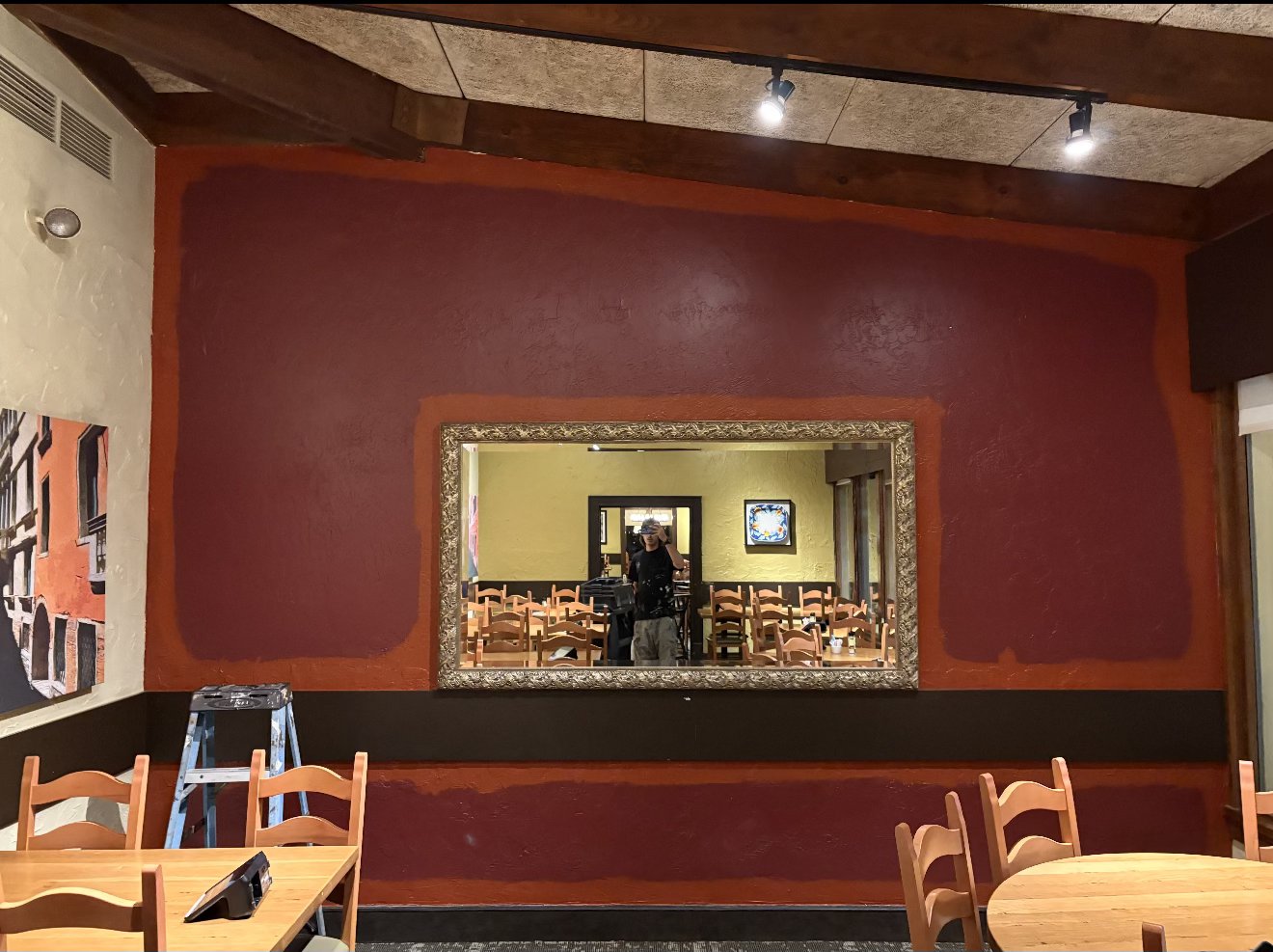 Restaurant Accent Wall Repaint