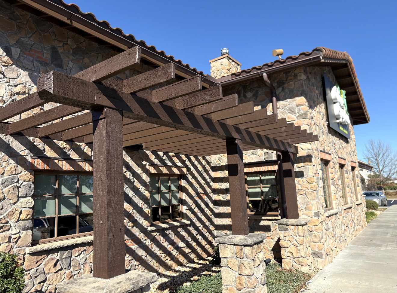 Refinished Pergola Beams
